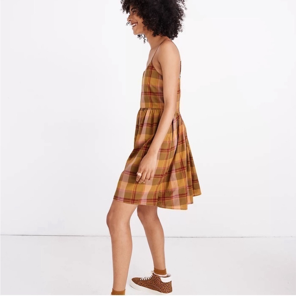 Madewell Plaid Babydoll Cami Dress size small - Picture 5 of 10